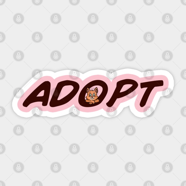 Adopt A Cat Sticker by pimator24